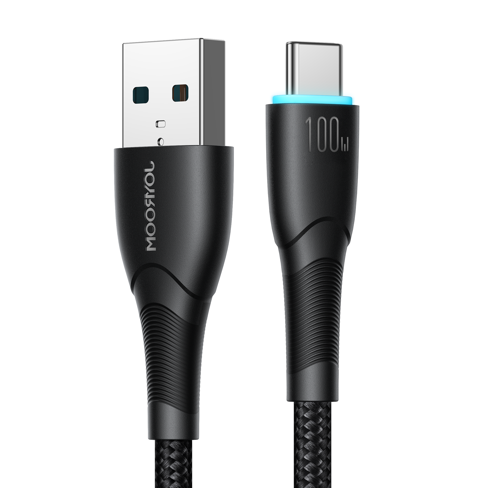 Kabel przewód Starry Series USB-A - USB-C 100W 1m czarny (6)