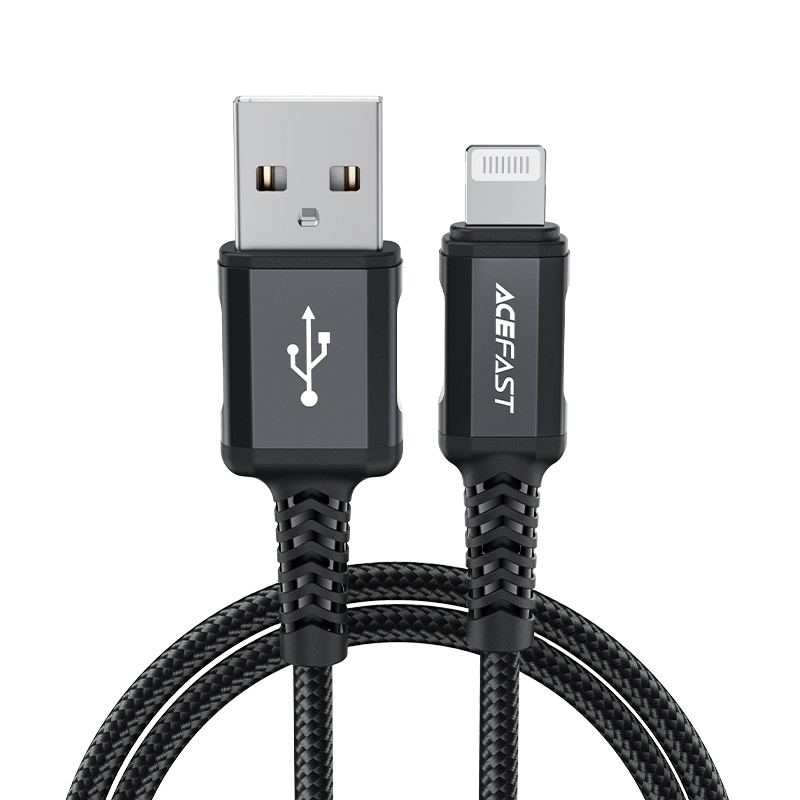 Kabel przewód MFI do iPhone USB - Lightning 2.4A 1.8m czarny (3)