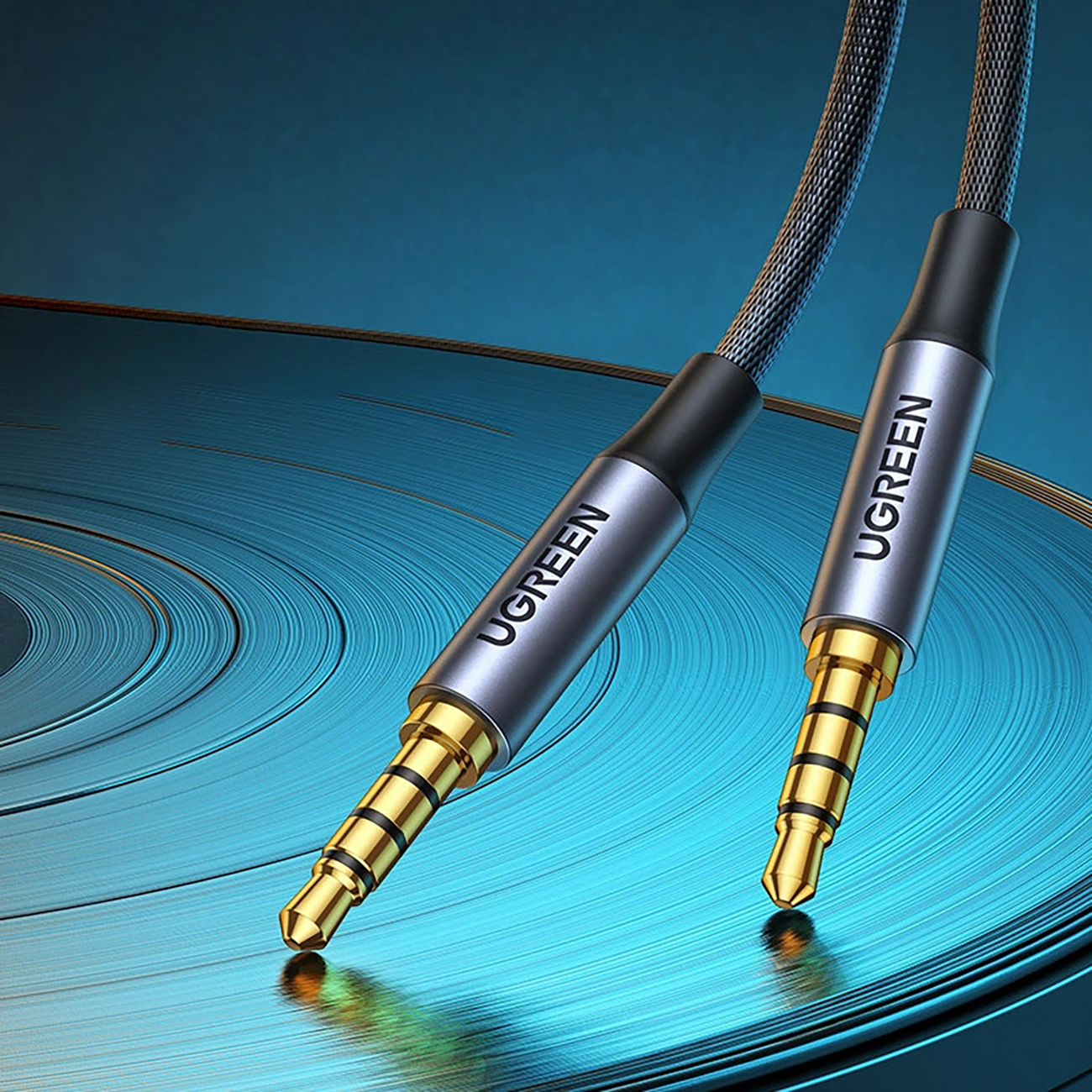 Kabel przewód audio mini jack 3.5mm - mini jack 3.5mm 1m - szary (10)