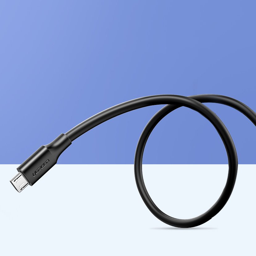 Kabel przewód USB - micro USB 2.4A 480Mbps 1.5m czarny (10)