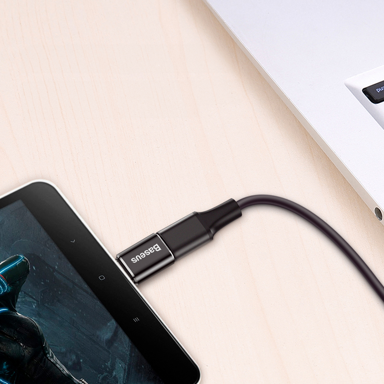 Adapter Mini przejściówka z micro USB na USB-C - czarny (8)
