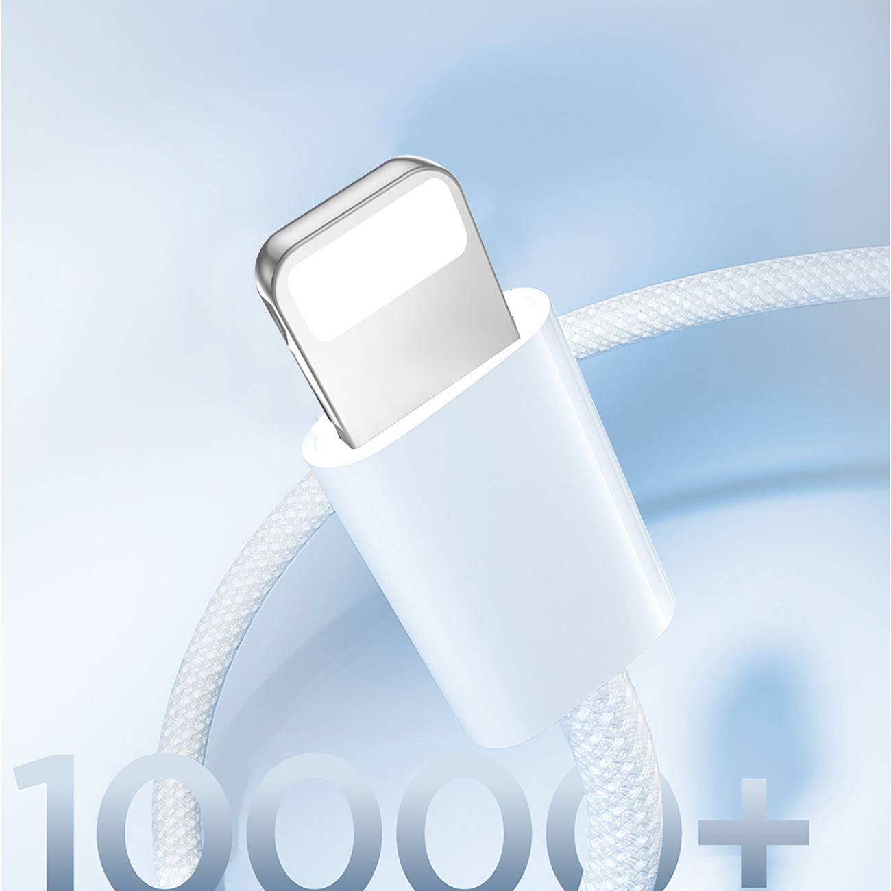 Kabel przewód w oplocie USB-C - iPhone Lightning 30W 1m - biały (5)