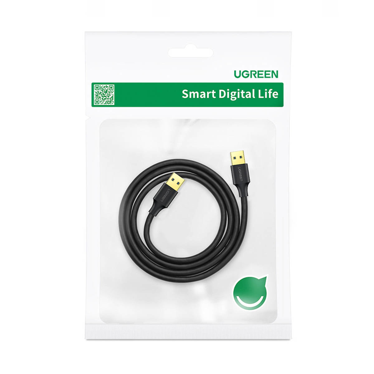 Kabel przewód USB-A 3.0 5Gb/s 0.5m czarny (10)