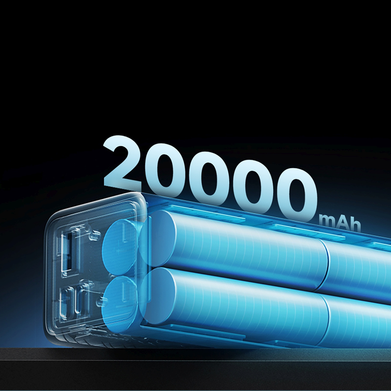 Powerbank 20000mAh USB-C USB-A 100W - szary (9)