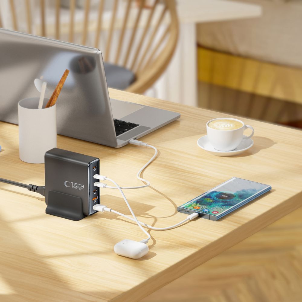 Stacja ładująca do urządzeń 4x USB-C 2x USB-A 80W (6)
