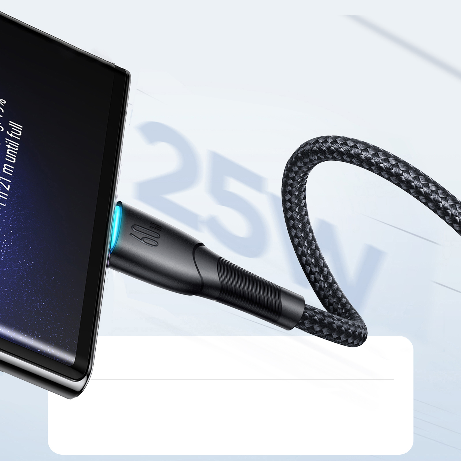 Kabel przewód Starry Series USB-C - USB-C 60W 1m czarny (8)