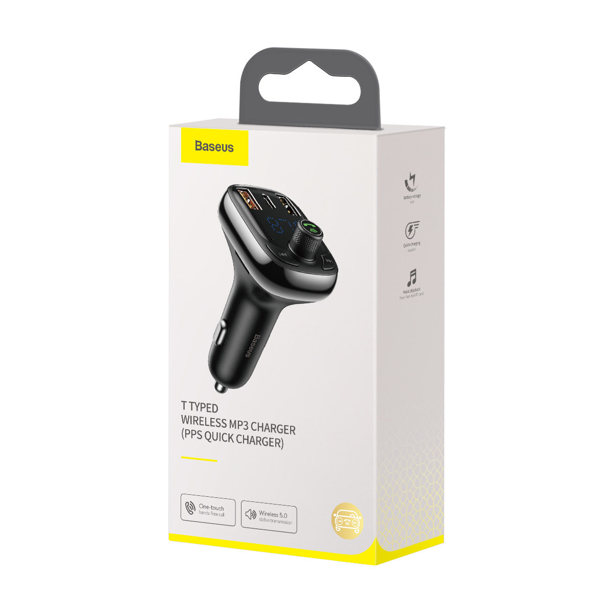 2w1 Transmiter Bluetooth + ładowarka do samochodu S-13 Overseas Edition czarny (6)