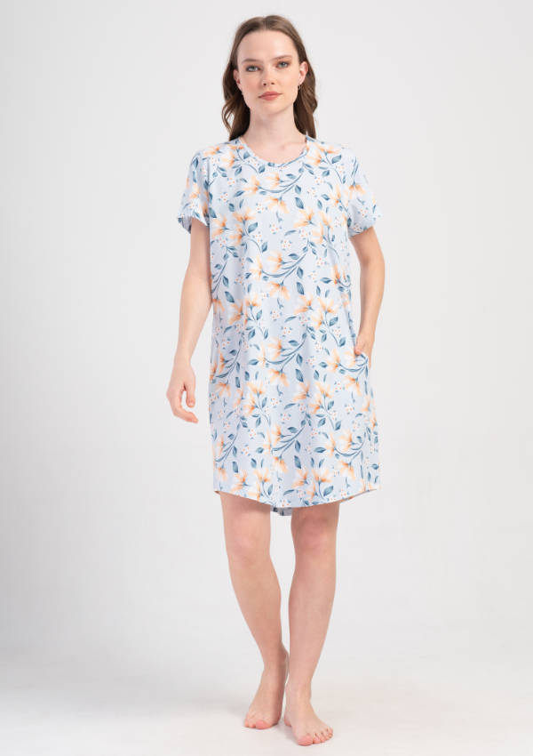 Bawełniana koszula z kieszeniami nocna nadwymiar czysta bawełna size++ Rozmiar: 5XL