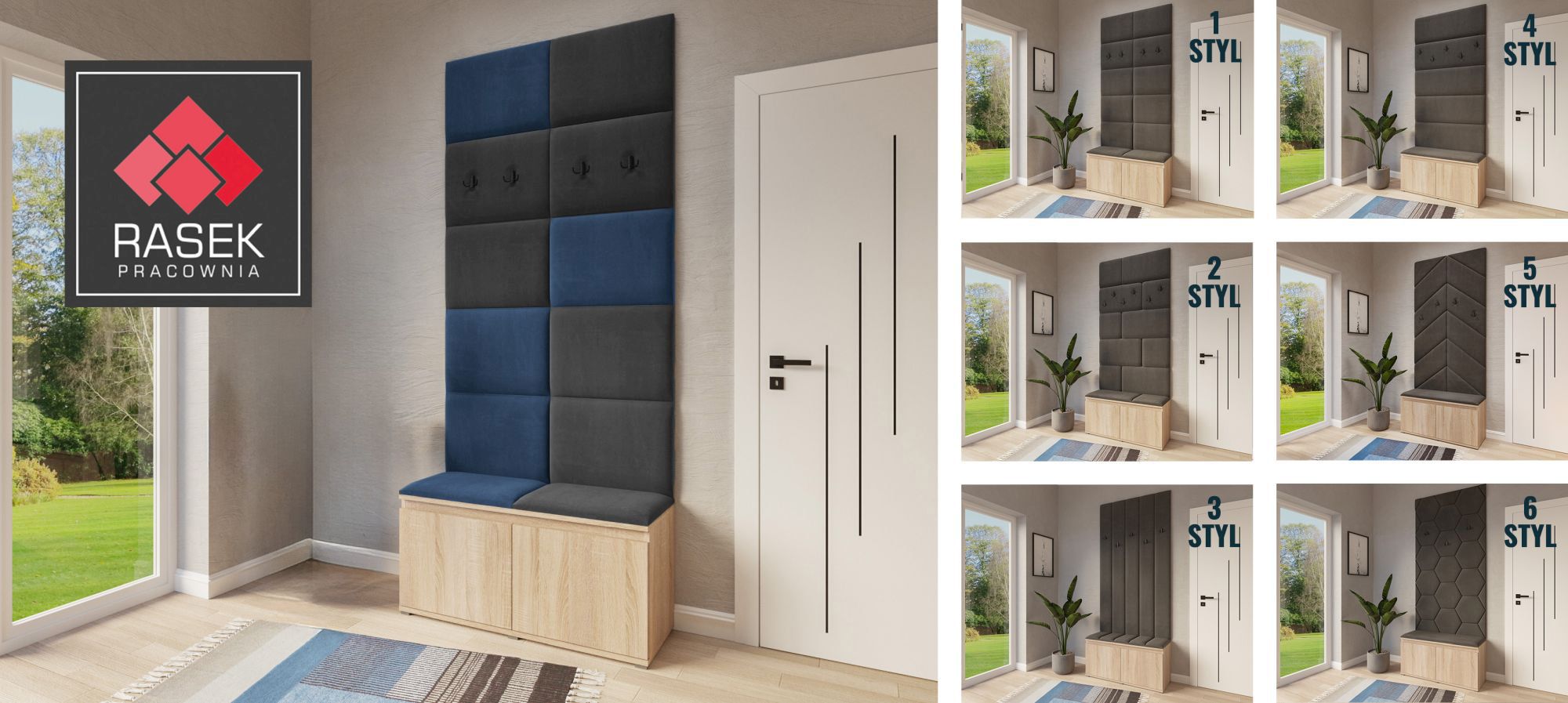 Panele tapicerowane na ścianie