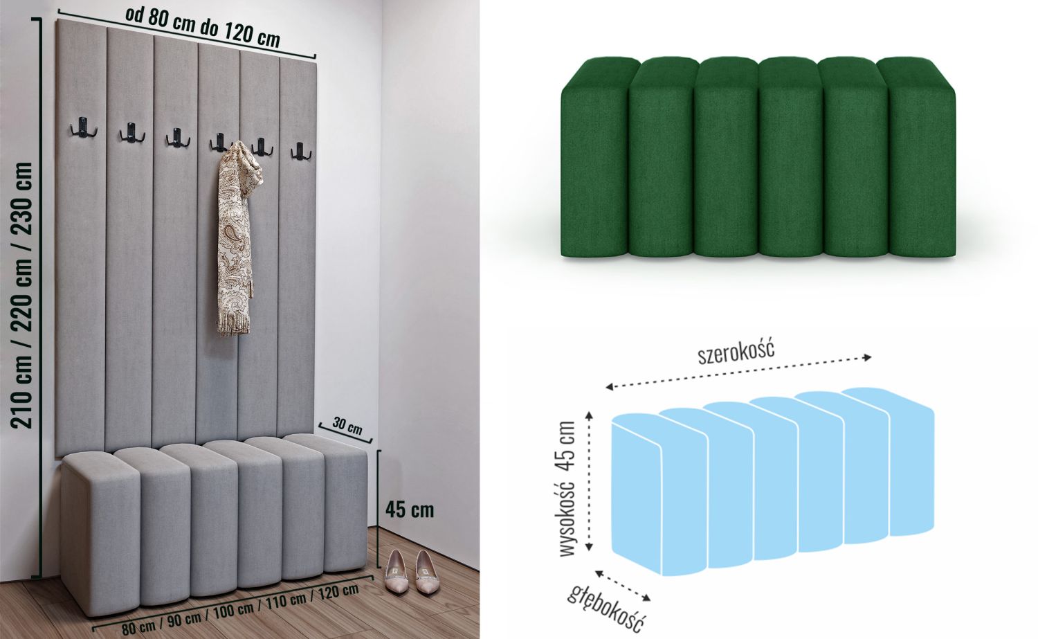 Panele tapicerowane na ścianie