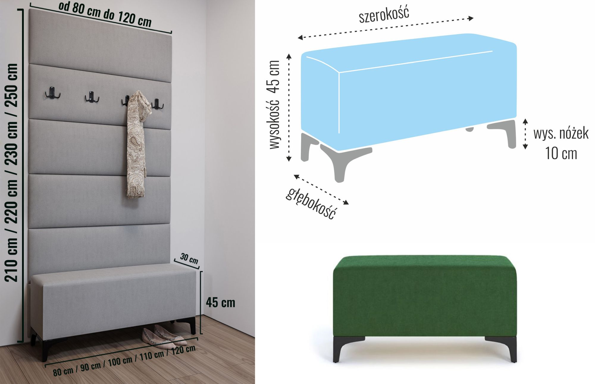 Panele tapicerowane na ścianie