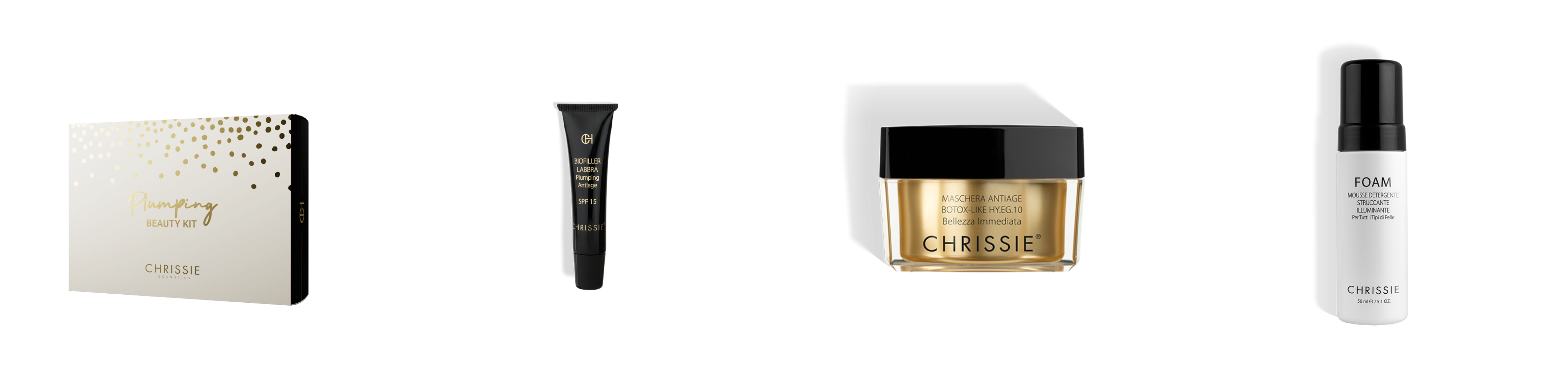 Zawartość zestawu Chrissie Plumping Beauty Kit