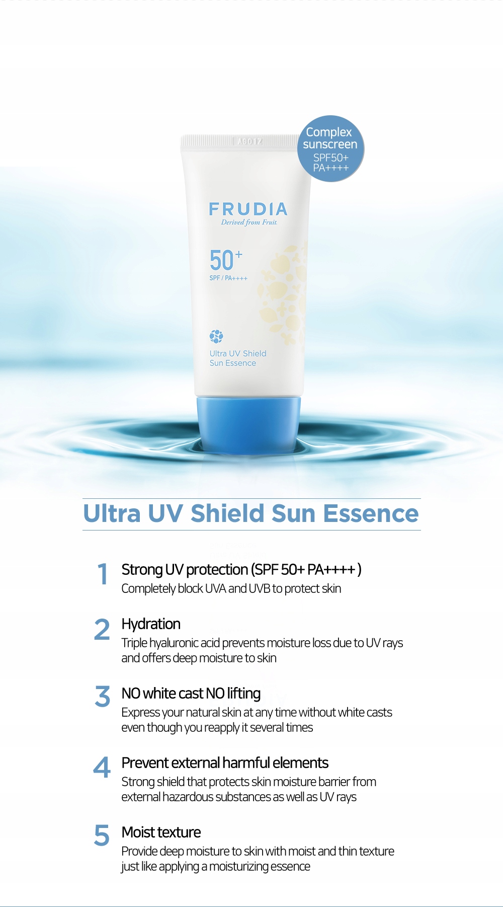 FRUDIA Ultra UV Shield Sun Essence SPF50 50 ml