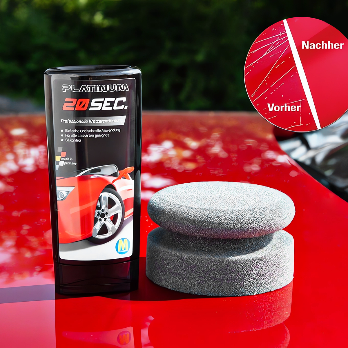 ZESTAW DO USUWANIA RYS ZARYSOWAŃ PASTA PLATINUM + ZESTAW GĄBEK POLERSKICH