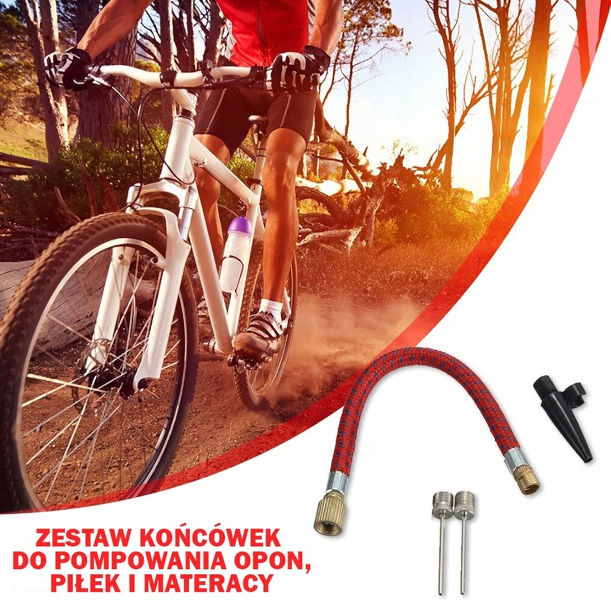 WĘŻYK KOŃCÓWKI DO POMPKI IGŁY DO POMPKI PIŁKI MATERAC ZESTAW