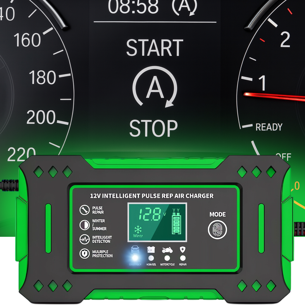 Prostownik SAMOCHODOWY AUTOMATYCZNY Z FUNKCJĄ NAPRAWY AKUMULATORÓW 12V 24V
