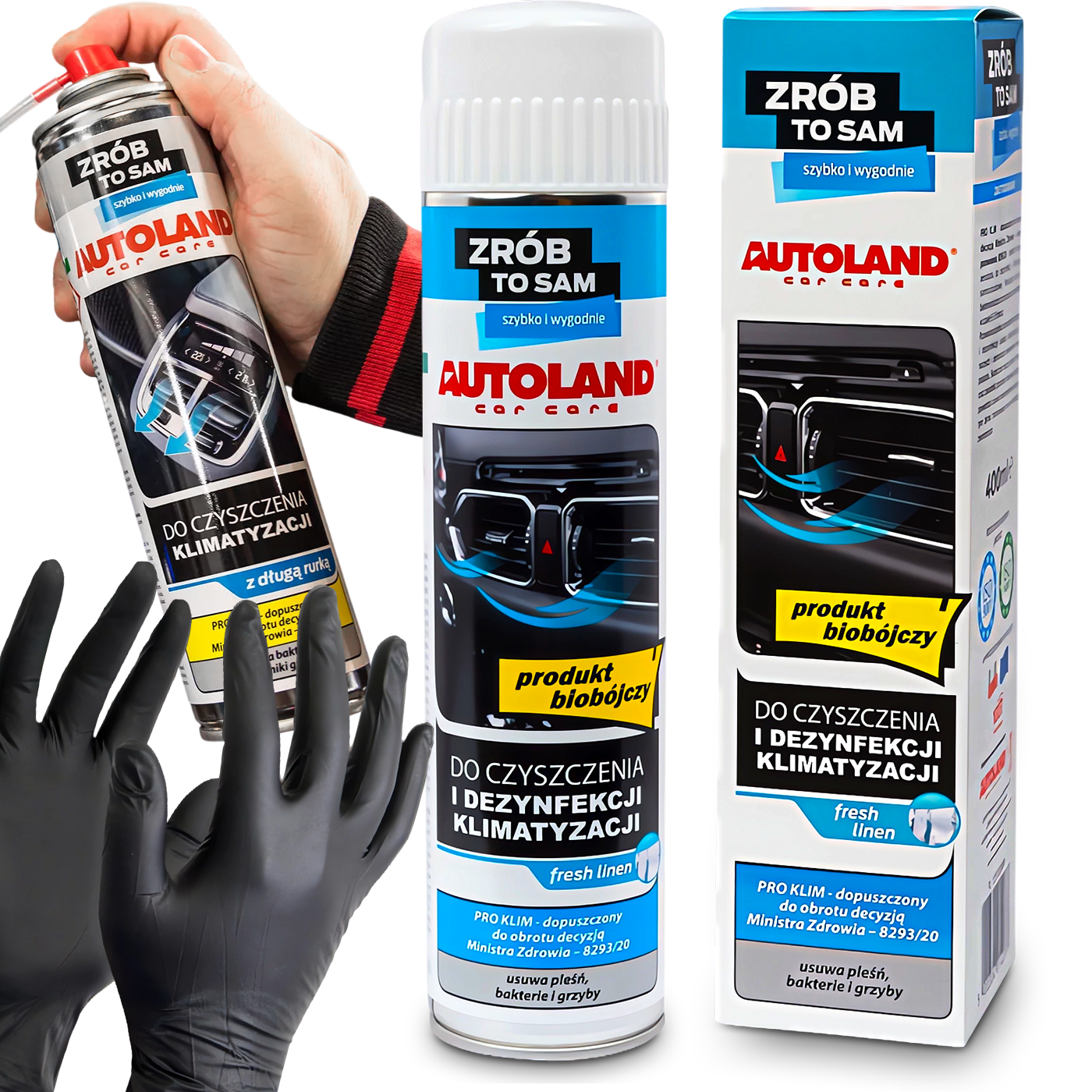 AUTOLAND DO CZYSZCZENIA DEZYNFEKCJI KLIMATYZACJI PROKLIM ODGRZYBIACZ FRESH
