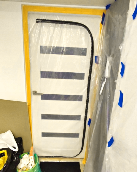 DRZWI REMONTOWE BUDOWLANE KURTYNA PRZECIWPYŁOWA Z ZAMKIEM FOLIA REMONT