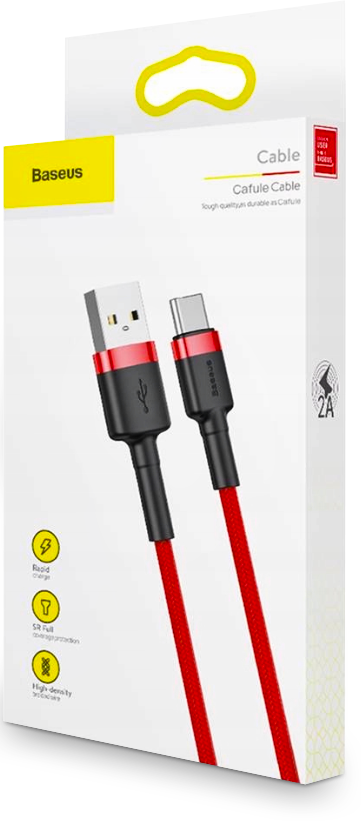 BASEUS MOCNY KABEL USB USB-C TYP-C PRZEWÓD OPLOT QUICK CHARGE 3.0 2A 3M