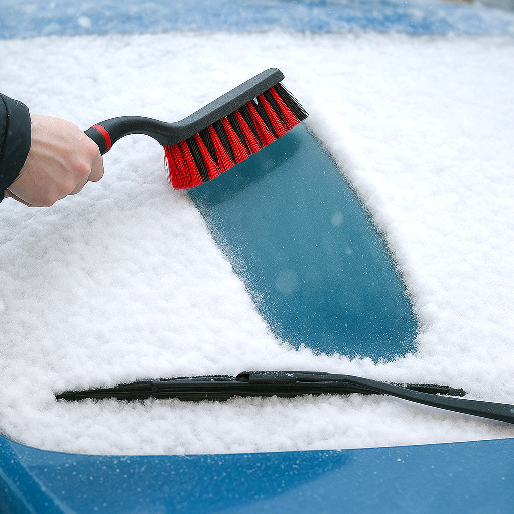 SZCZOTKO SKROBACZKA MOSIĘŻNA 50CM DO SZYB LODU MROZU SZRONU ŚNIEGU