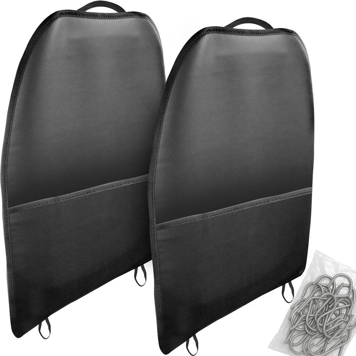 2X OSŁONA NA TYŁ FOTELA Z KIESZENIĄ MATA NIEPRZEMAKALNA OCHRANIACZ POKROWIE