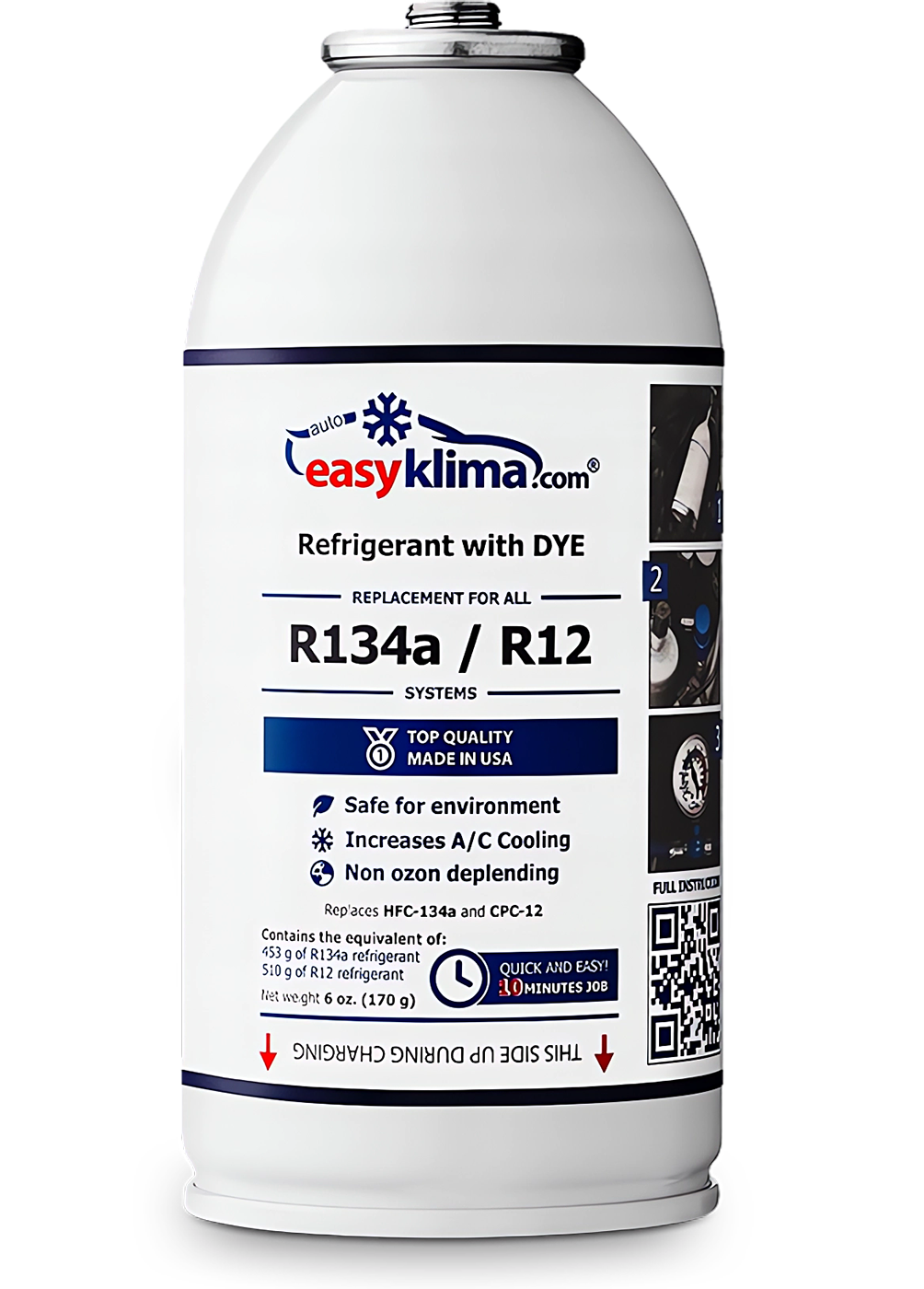 Zestaw Czynnik chłodniczy R134a + Uszczelniacz R134a 719g EasyKlima