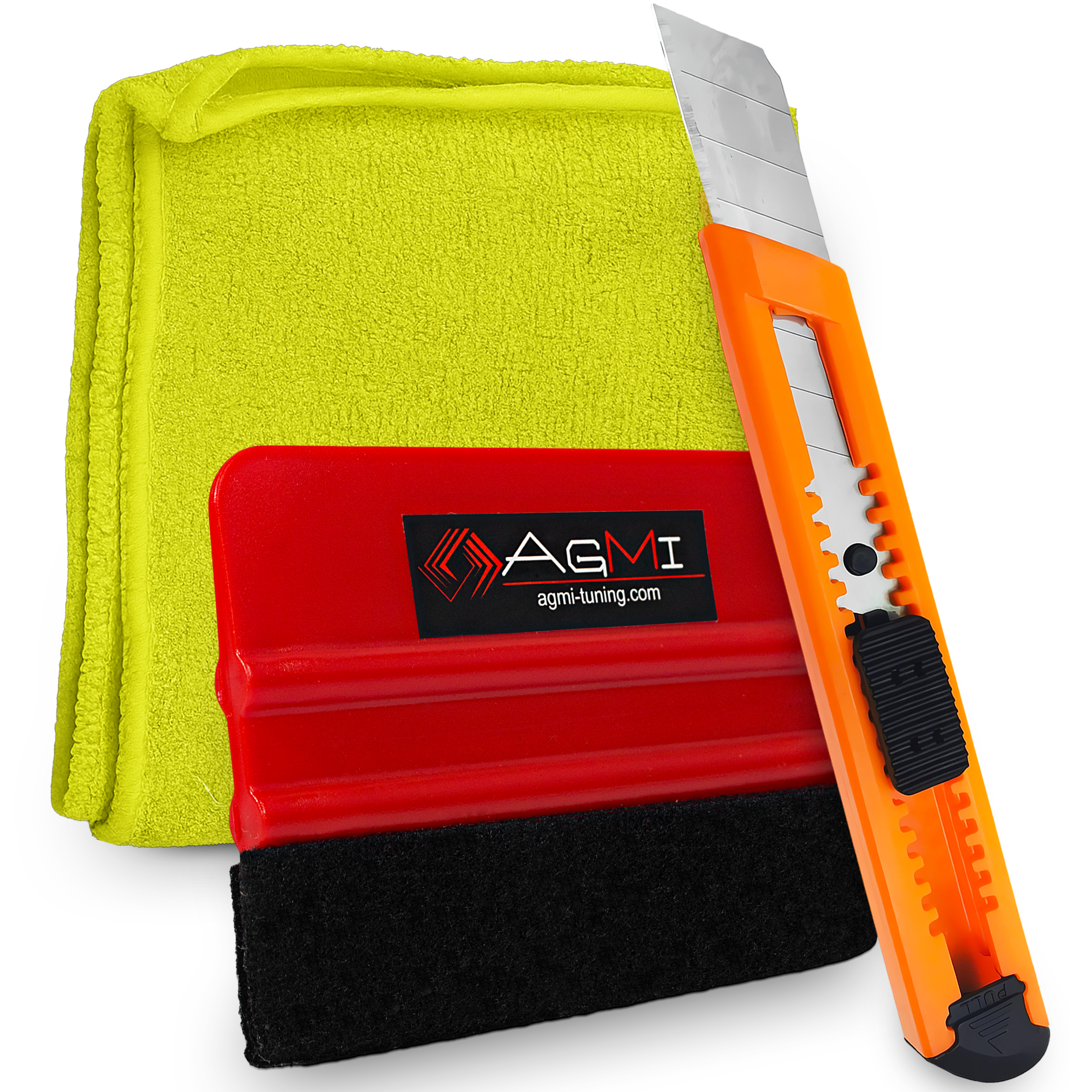 Zestaw Do Montażu Folii Oklein Rakla Z Filcem Nożyk Mikrofibra 30x30cm