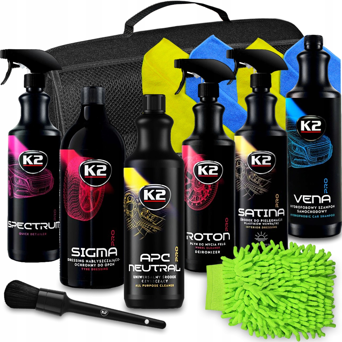 K2 KOMPLETNY ZESTAW KOSMETYKÓW DO DETAILINGU AUTA