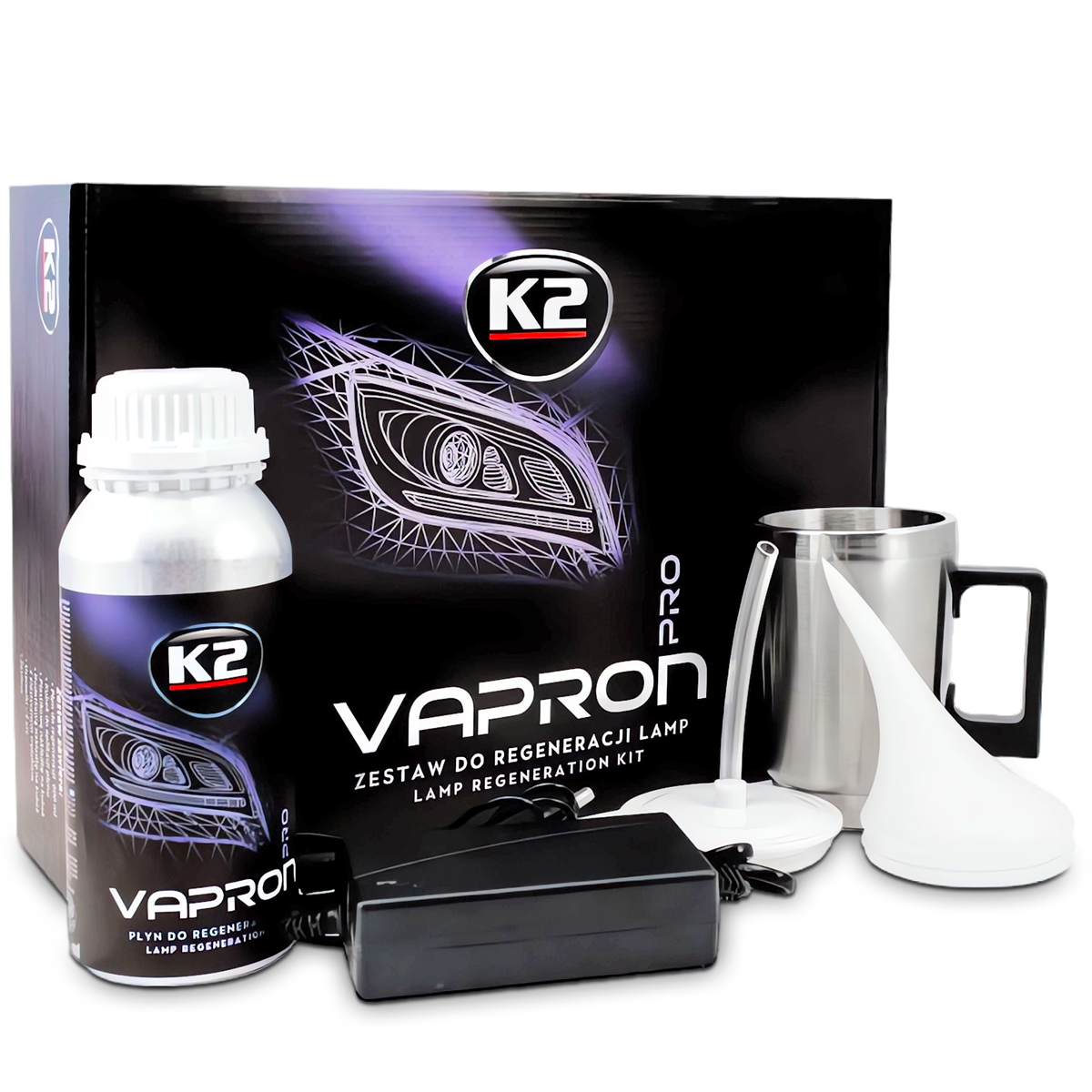 K2 VAPRON CZAJNICZEK DO REGENERACJI LAMP POLEROWANIA LAMP PROTECT POWŁOKA
