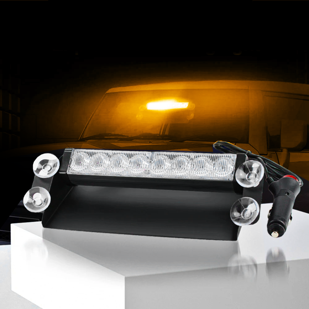 STROBOSKOPY POMARAŃCZOWE LAMPY OSTRZEGAWCZE NA SZYBĘ STROBOSKOP PRZYSSAWKA