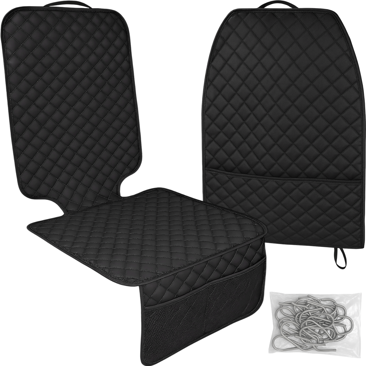 MATA OCHRONNA POD FOTELIK SAMOCHODOWY OSŁONA NA TYŁ FOTELA Z KIESZENIĄ PIK