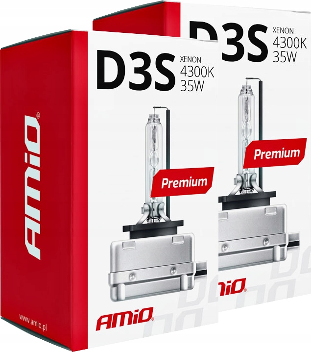 KOMPLET ŻARNIKÓW XENON AMIO PREMIUM D3S 4300K