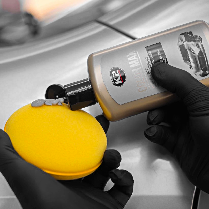 K2 COLOR MAX 250ML WOSK KOLORYZUJĄCY DO LAKIERU REGENERUJĄCY SREBRNY