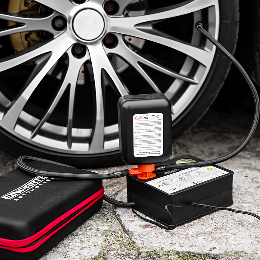 ZESTAW NAPRAWCZY DO OPON KÓŁ PŁYNNA DOJAZDÓWKA USZCZELNIACZ 450ml KOMPRESOR