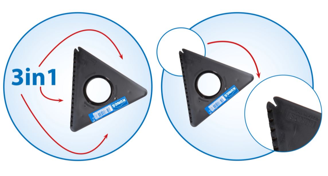 SKROBACZKA DO SZYB LODU SKROBAK KUNGS ŚCIĄGACZKA WODY PARY 14CM 2X FIBRA