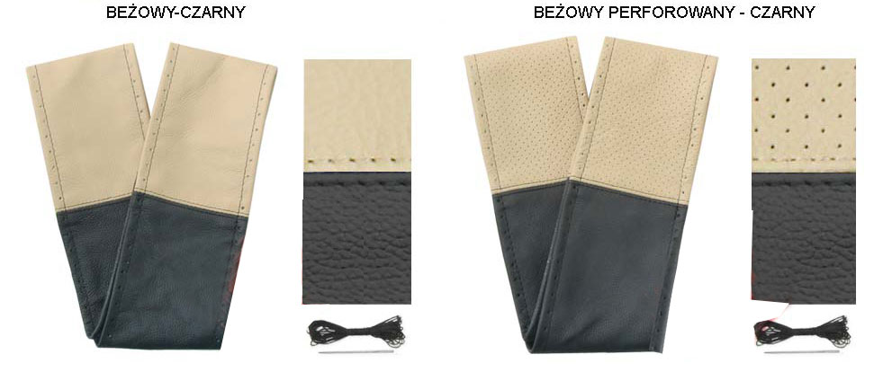 POKROWIEC NA KIEROWNICE ZE SKÓRY BUS VAN SUV TIR