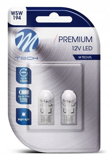 Żarówki M-Tech LED W5W z diodami OSRAM 12V białe światło