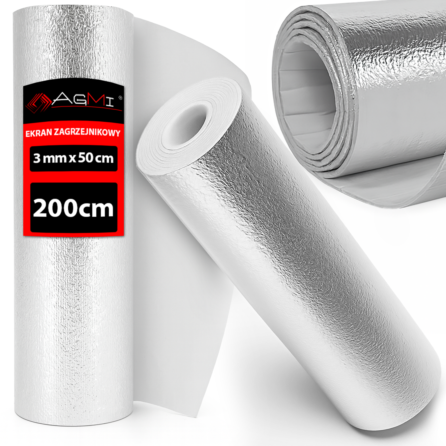 EKRAN ZAGRZEJNIKOWY ODBIJAJĄCY CIEPŁO MATA ALUMINIOWA PIANKA IZOLACYJNA 2m