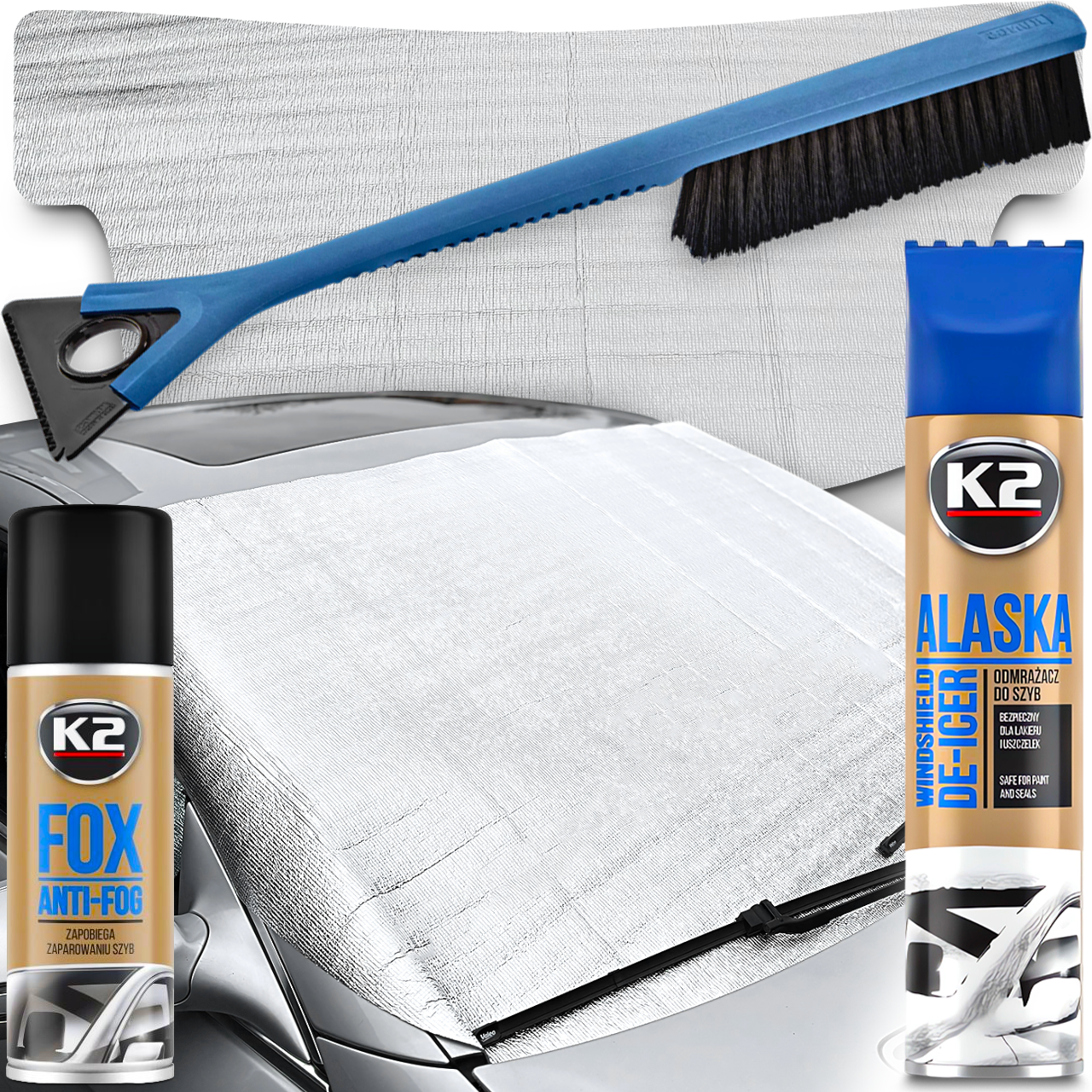 OSŁONA MATA ANTYSZRONOWA 100x200 SKROBACZKA DO SZYB LODU ANTYPARA ODMRAŻACZ