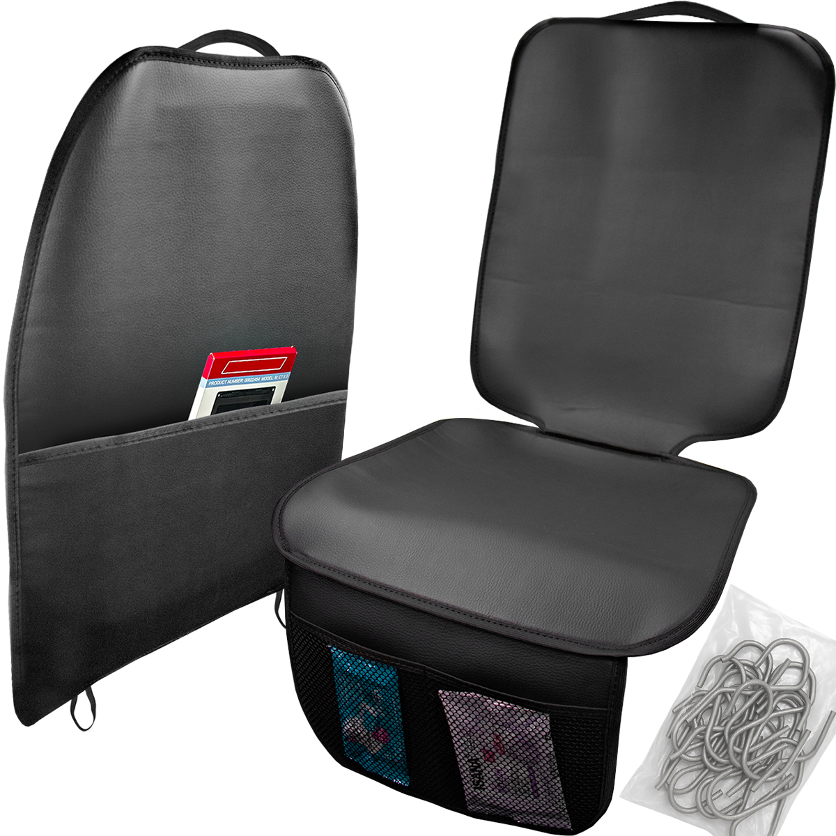 Mata Pod Fotelik Ochronna Osłona Na Tył Tyłu Kieszeń Fotela Siedzenia Skóra