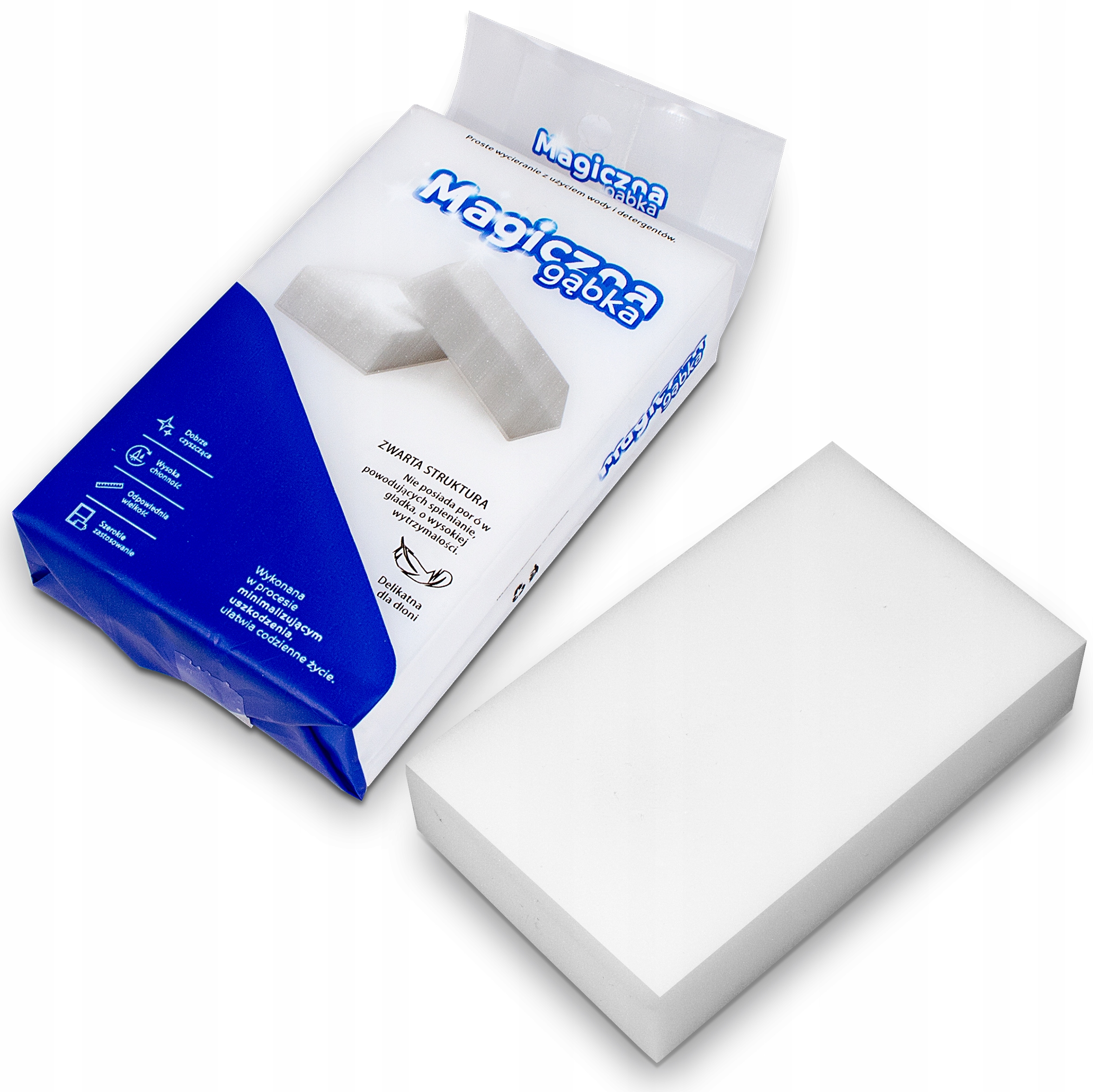 MAGICZNA GĄBKA DO CZYSZCZENIA PLAM USUWA BRUD