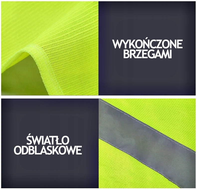 KAMIZELKA OSTRZEGAWCZA ODBLASKOWA SELEDYNOWA ROBOCZA