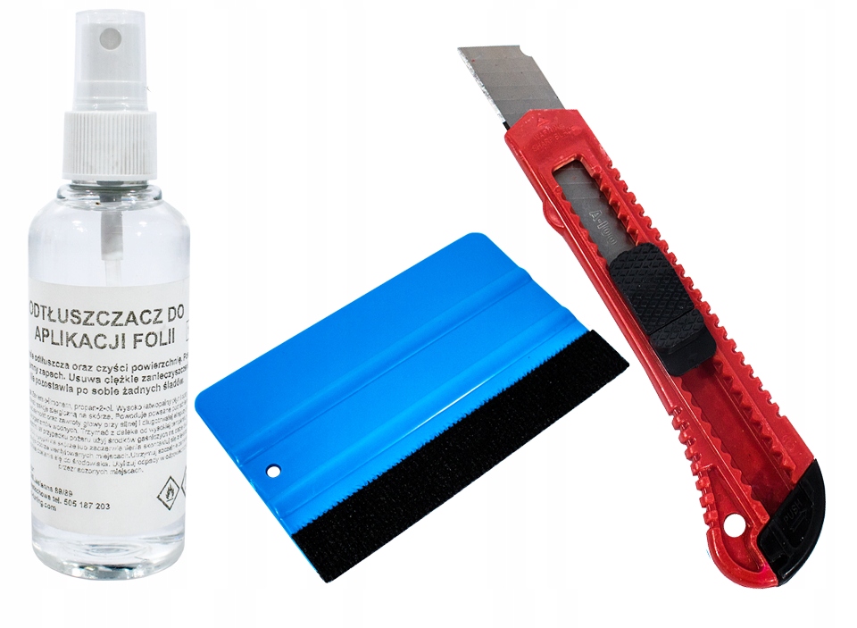 FOLIA CZARNY MAT + RAKLA