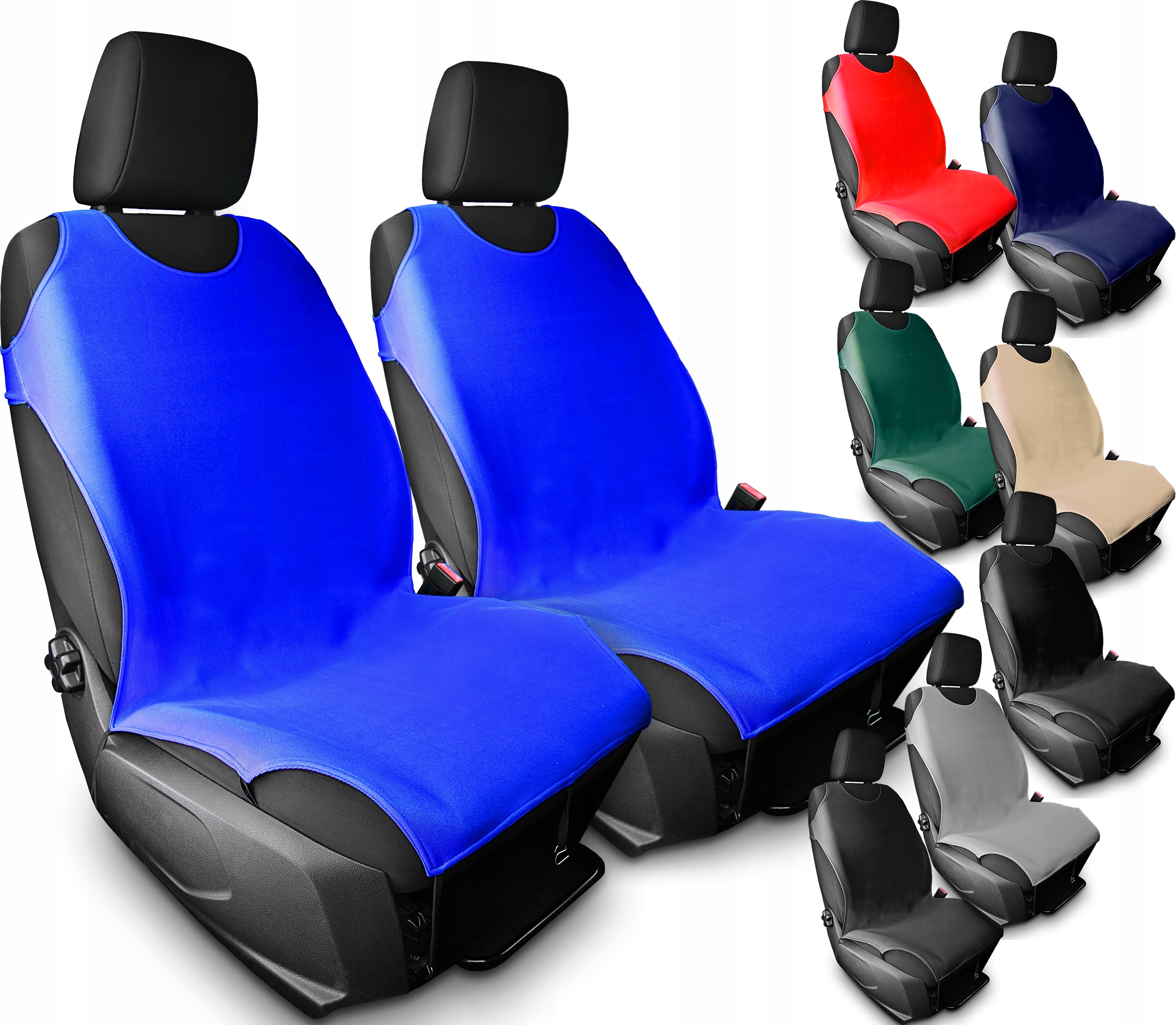 KOSZULKI POKROWCE SAMOCHODOWE TYŁ PRZÓD GRAFIT