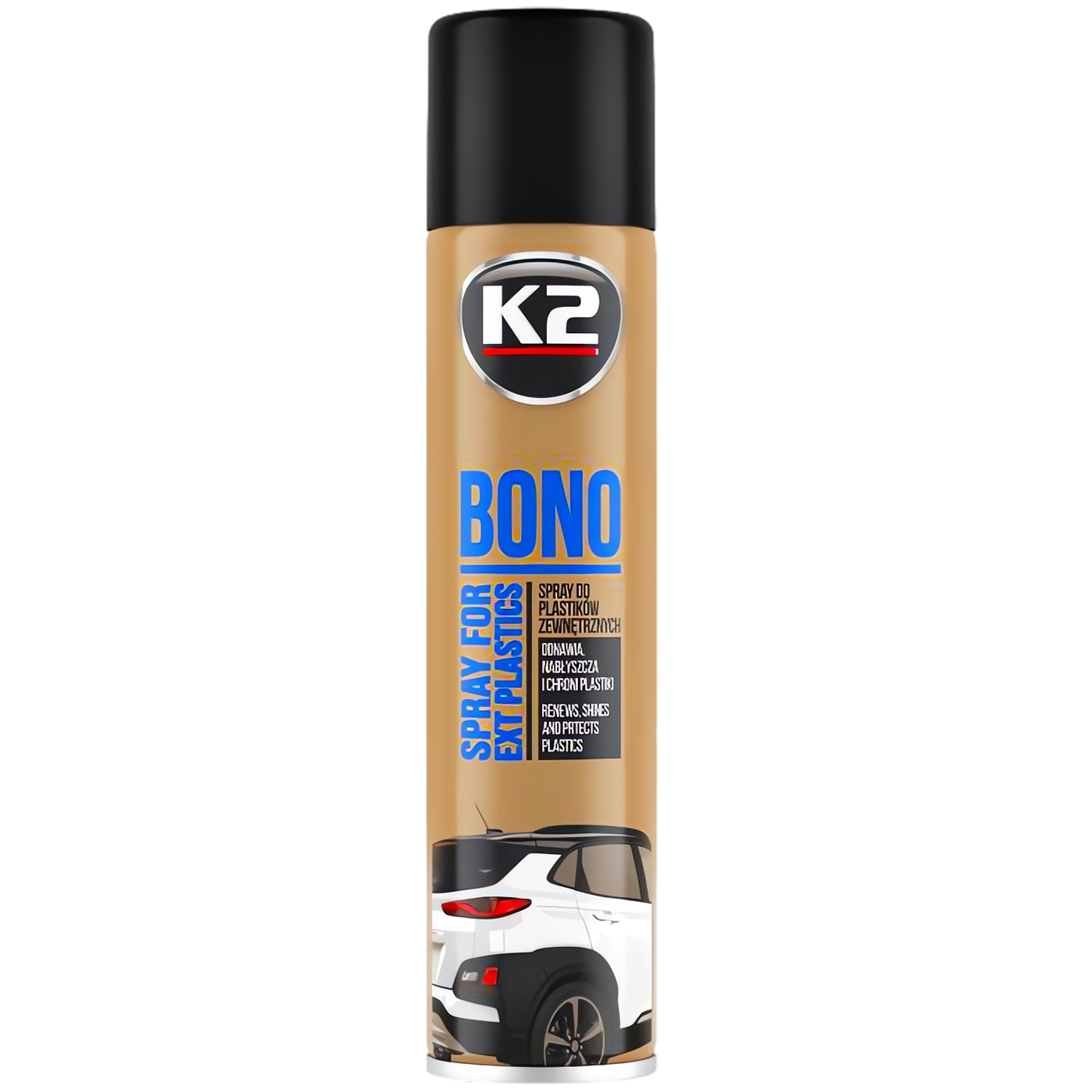 Zestaw Do Odnawiania Plastików Gumy Czernidło Gąbka Aplikator K2 Bono Black