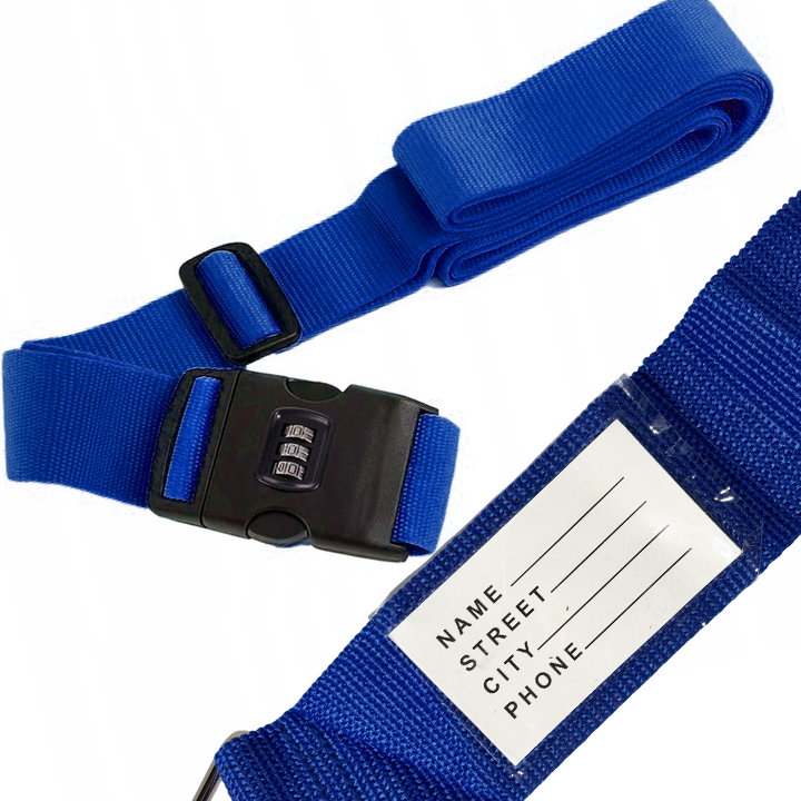 PAS ZABEZPIECZAJĄCY KOD SZYFR DO WALIZKI TORBY BAGAŻU PASEK IDENTYFIKATOR