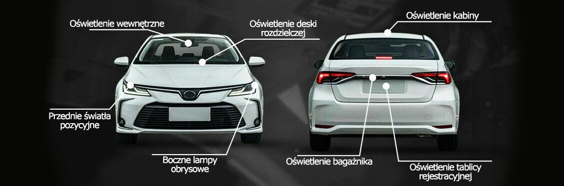 ŻARÓWKA ŻARÓWKI POSTOJOWE W5W T10 LED STANDARD CLEAR BIAŁE