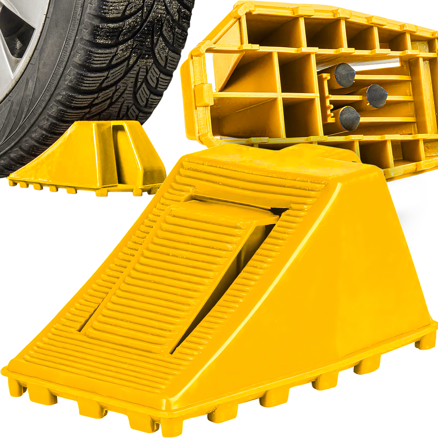 KLIN POD KOŁO KOŁA SAMOCHODOWE Z HAMULCEM BLOKADA AUTA ZABEZPIECZAJĄCY