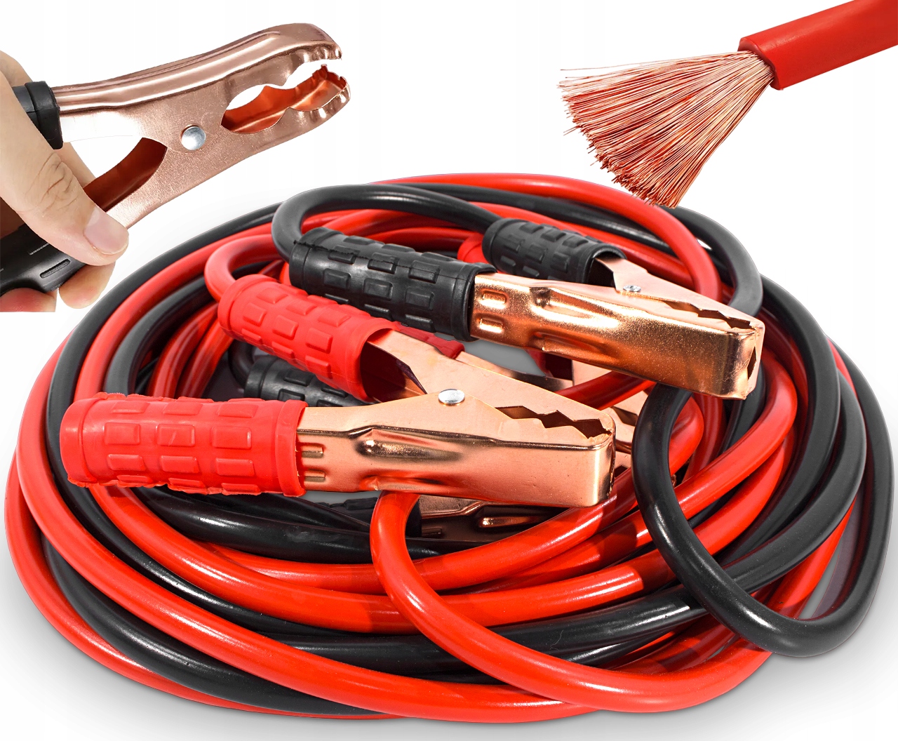 SOLIDNE KABLE PRZEWODY ROZRUCHOWE 800A 6M STARTOWE GRUBE POKROWIEC ETUI