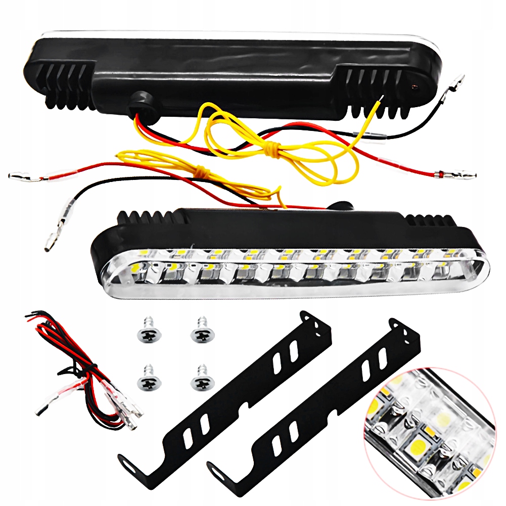 LAMPY LED SMD ŚWIATŁA DO JAZDY DZIENNEJ Z KIERUNKOWSKAZAMI